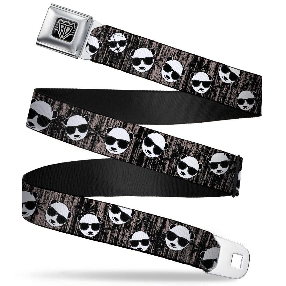 3407 Seatbelt Belt - Panda w/Sunglasses & Palm Trees - 1.0" Wide - 20-36